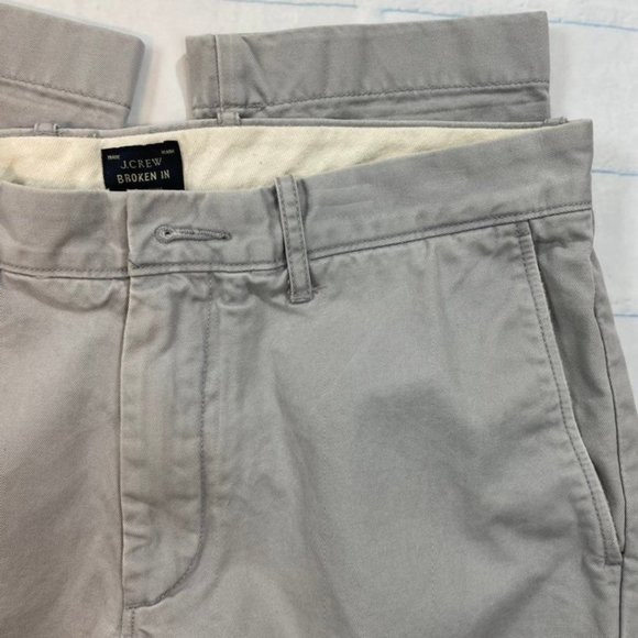 J. Crew Broken In Grey Chino Pants Bottoms - Picture 3 of 10
